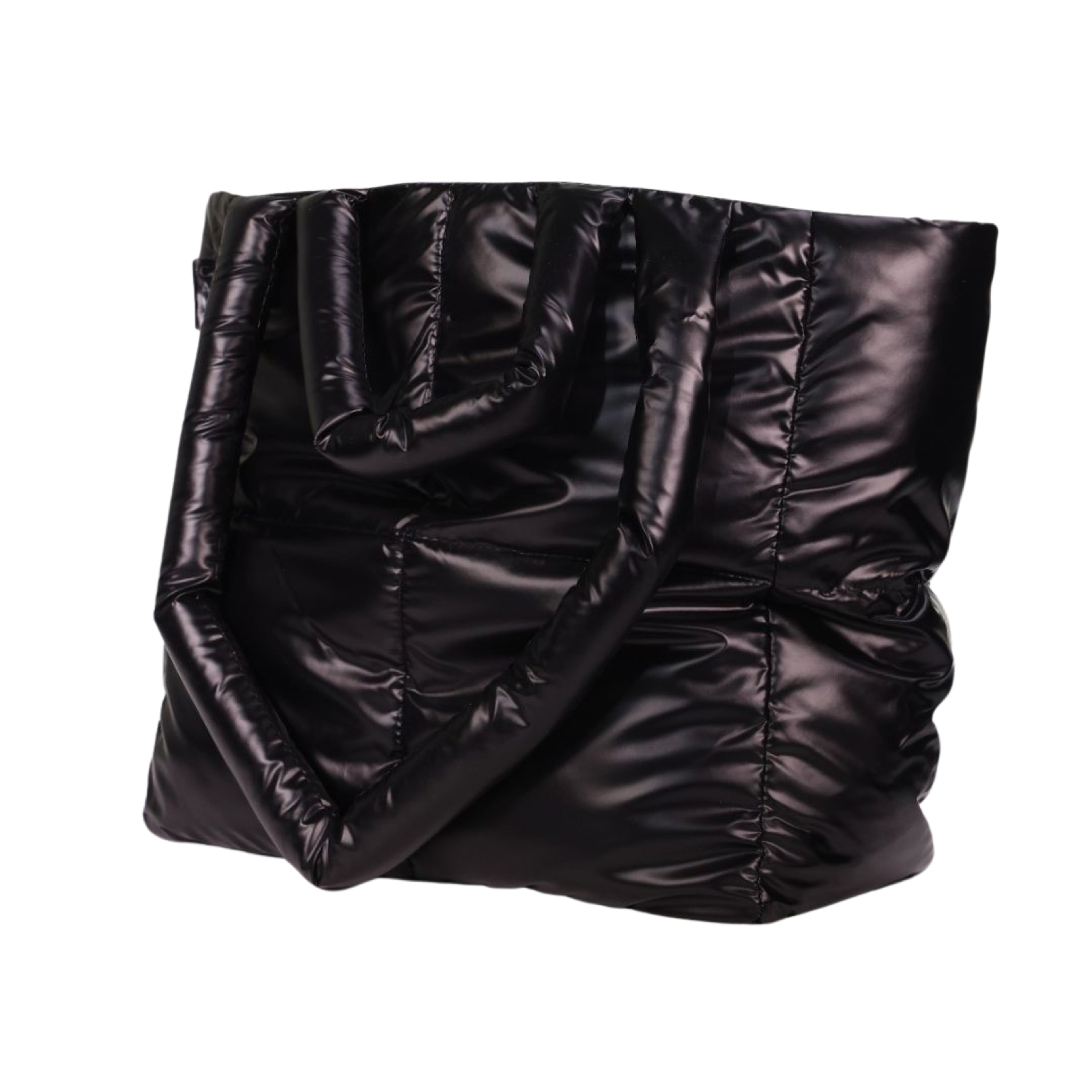 Puffer Tote Bag - Black